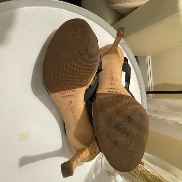 Manolo Blahnik Perpia Strappy Sandals 3.5" Heel Size 7.5 - Picture 8 of 8